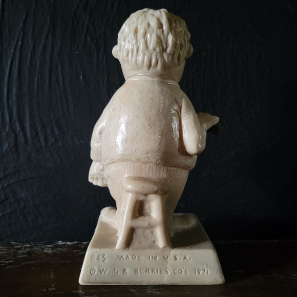 Vintage Russ Berries Resin Figure Work is a Four Letter Word c 1971 - Picture 4 of 7